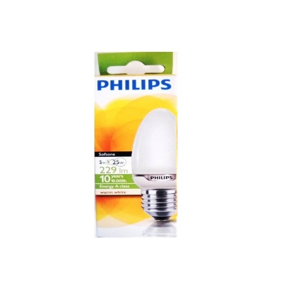 Intiem pleegouders Festival Philips Softone spaarlamp 5W. / 25W warm white | DoeHetZelf OUTLET Dronten