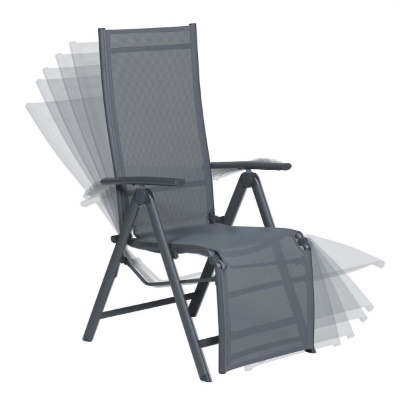 Actie stijfheid Charlotte Bronte Garden Impressions Sol verstelbare relax stoel-carbon black/antraciet |  DoeHetZelf OUTLET Dronten