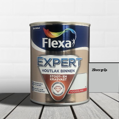 jas oneerlijk Uitdrukking Flexa Expert Lak Hoogglans-Zilvergrijs / 0,75 liter | DoeHetZelf OUTLET  Dronten